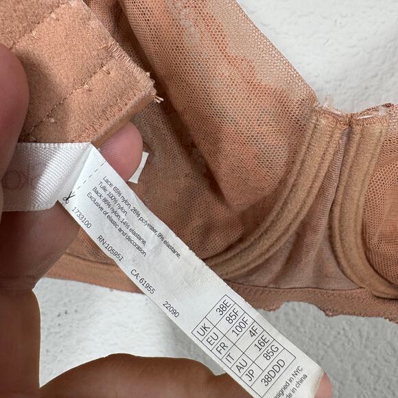 Skarlett Blue Womens 38DDD Minx Balconette Bra Underwire Brown Camel 1733100 - Picture 8 of 11